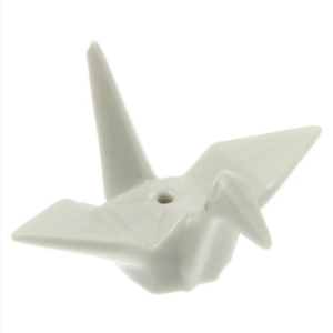 2" Crane Incense Holder - White