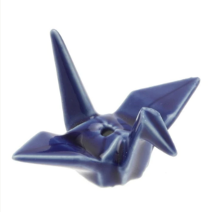 2" Crane Incense Holder - Cobalt Blue